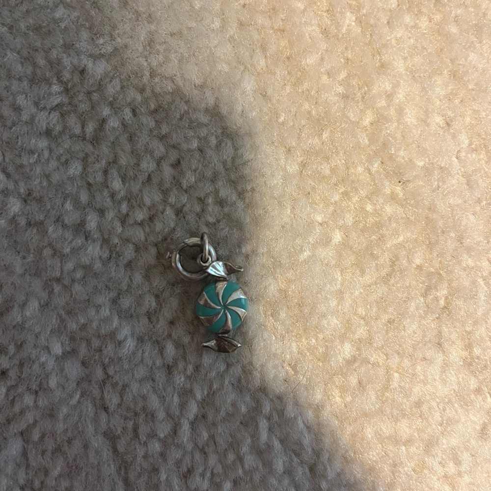 Tiffany Bon Bon Candy Charm In Blue Enamel And Sterling Silver View 3
